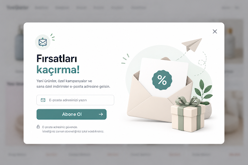 E-Bülten Pop-up